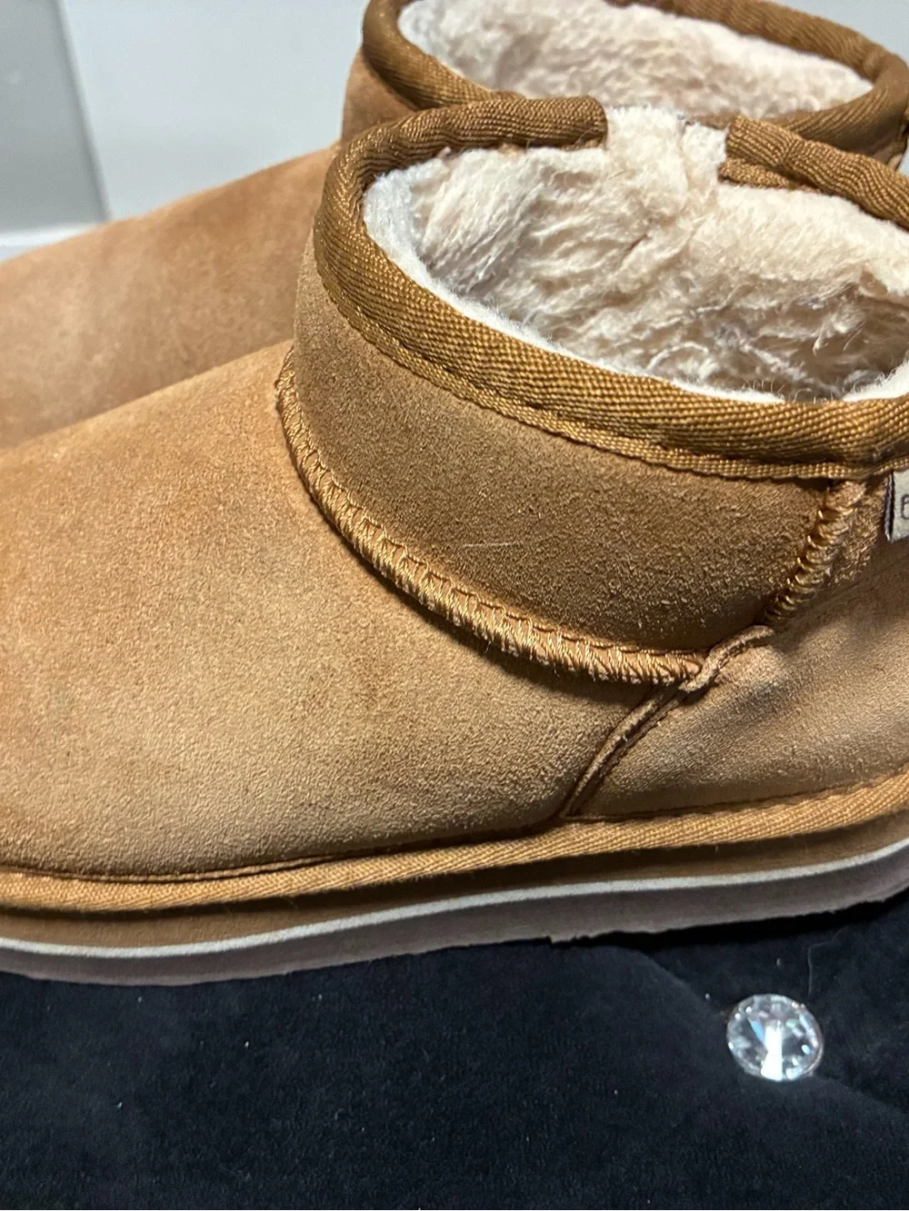 BearPaw Kids Chestnut Suede Shearling 4